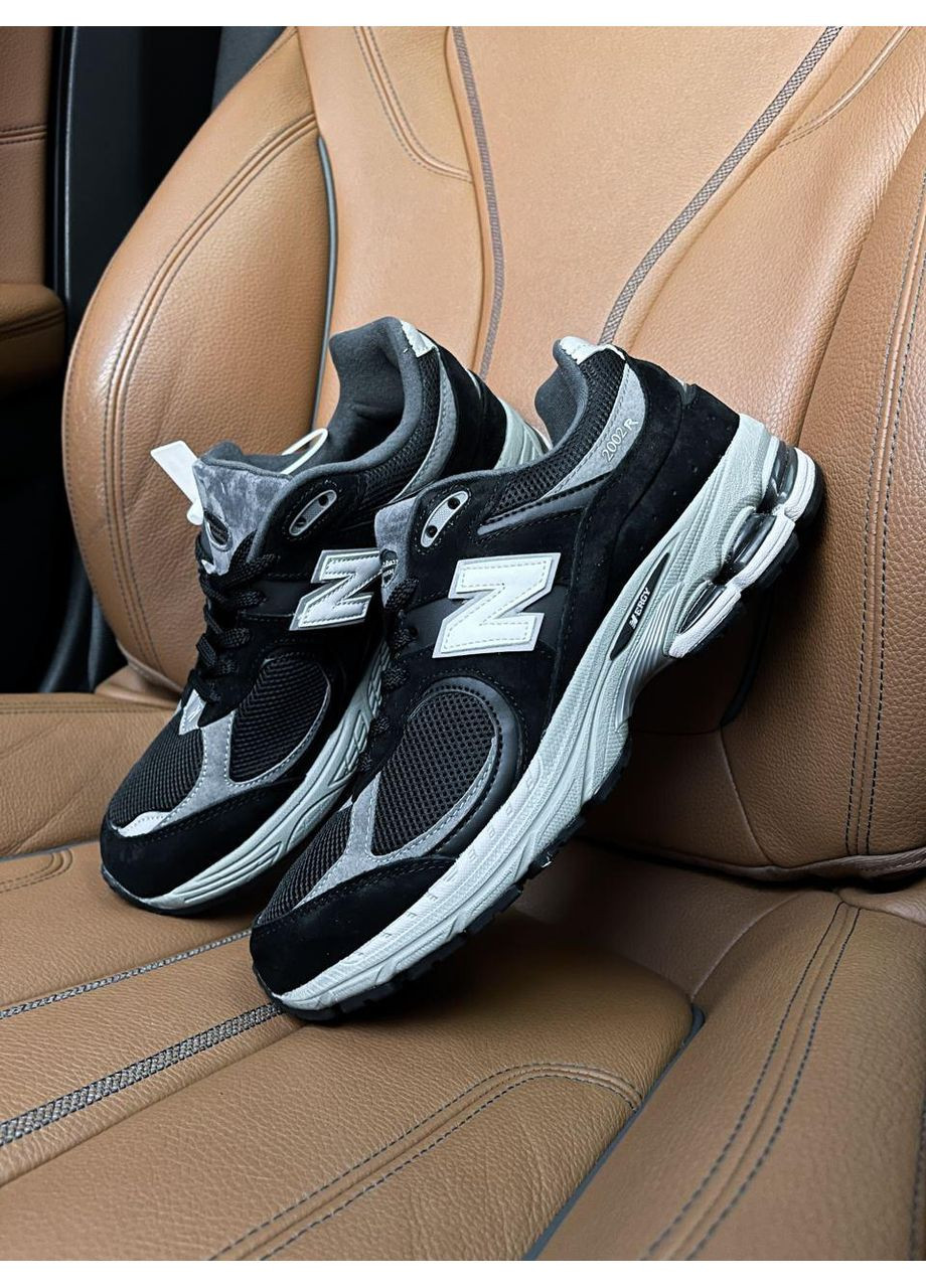 Чорні Осінні кросівки чоловічі new balance 2002r black white нью беланс 2002r No Brand