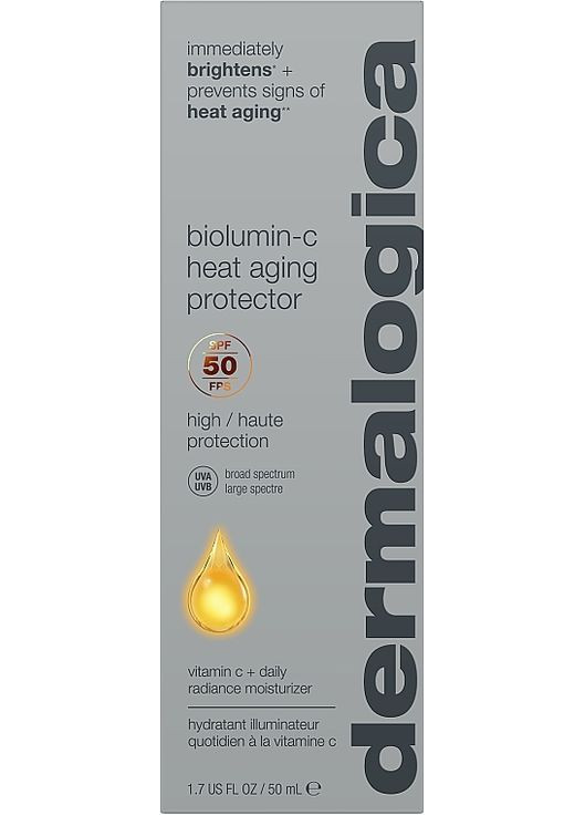 Біолюмін захисний крем проти старіння шкіри з вітаміном С та SPF50 Biolumin-C Heat Aging Protector SPF50 50ml (1466252-35253506) Dermalogica (368637505)