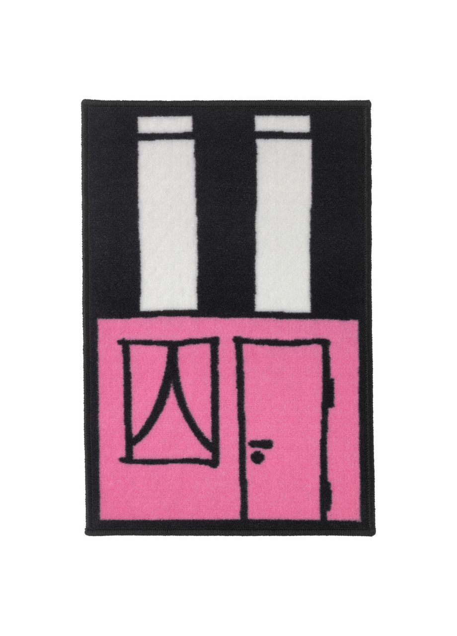 Коврик детский розовый/черный 5075 см IKEA (276070253)