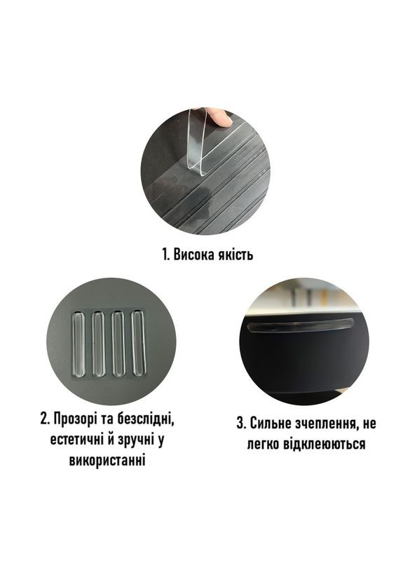 Силиконовые накладки 35×10 мм для защиты дверей и мебели от ударов царапин и шума 10 шт прозрачные No Brand (346122751)