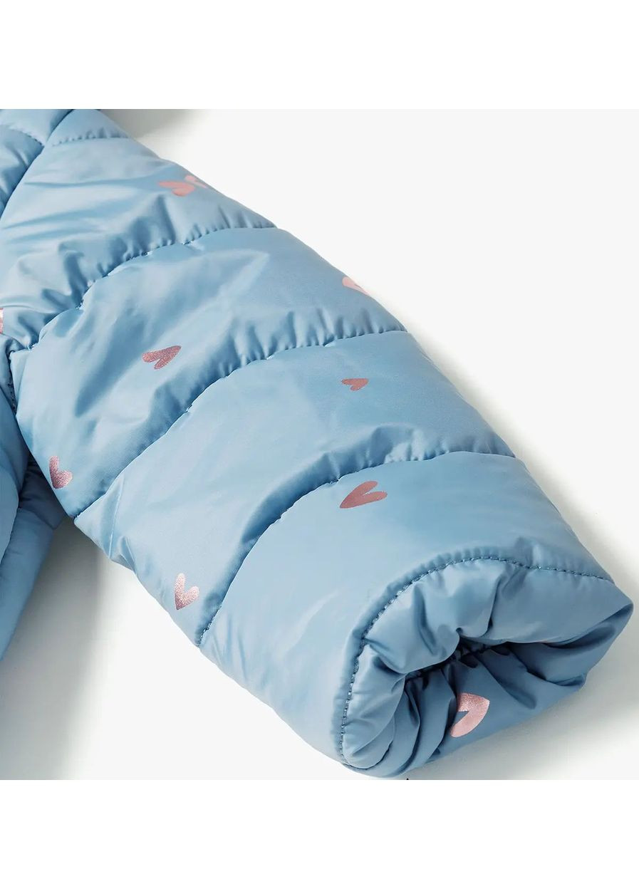 Синя куртка демісезон,синій-рожевий в візерунки,. 5.10.15