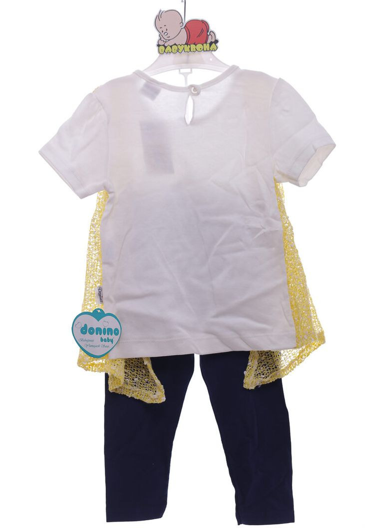 Желтый летний туника с лосинами для девочки трикотажные love желтый 104 см (38622) BABYKROHA