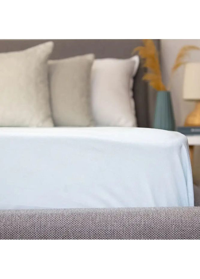 Простынь с резинкой 120*200 см Ранфорс гипоаллергенная Голубая (21320120200) ТЕП (365851853)