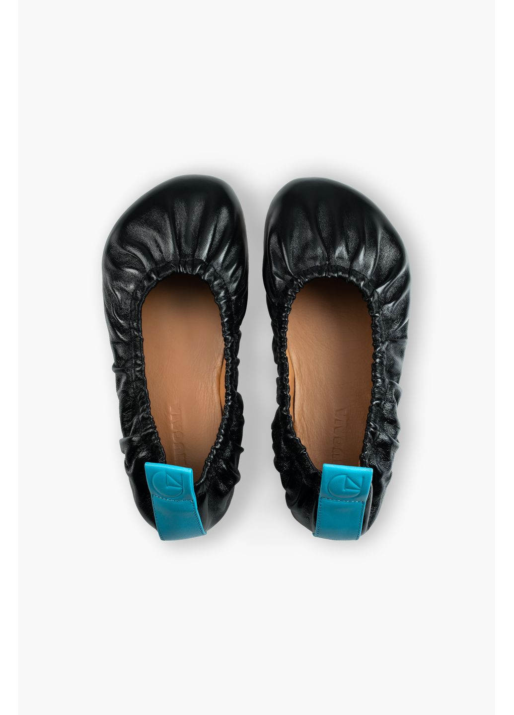 Жіночі балетки шкіряні NUGAIA | чорні натуральна шкіра (365434958)