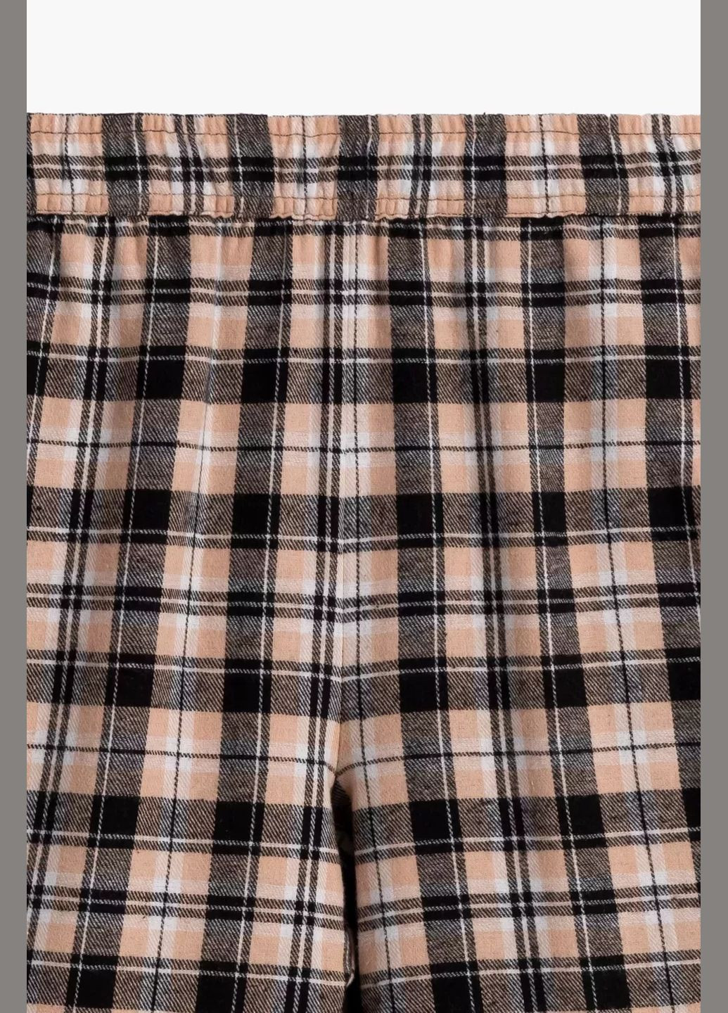 Бежева зимня фланелева жіноча піжама сорочка і штани nlp 486 сорочка + брюки Atlantic