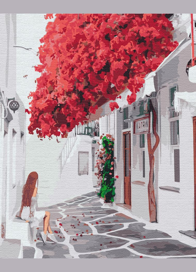 Картина по номерам Люди Девушка Яркая Бугенвилия 40х50 см Роспись картин по холсту BS51535 Brushme (308988209)