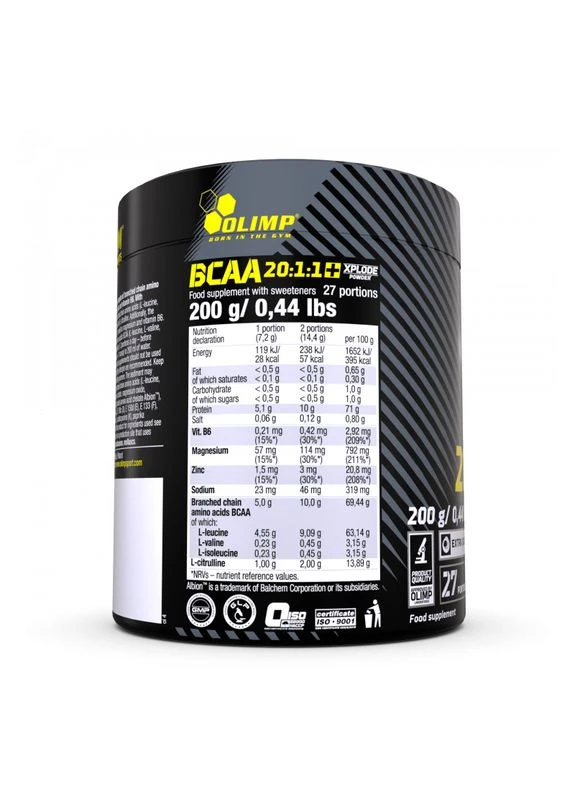 Амінокислоти BCAA 20:1:1 Xplode Powder 200 г, груша Olimp (307091223)