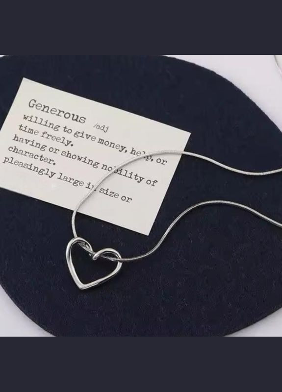 Підвіска з сердечком, підвіска з серцем, підвіска-снейк, ланцюжок-снейк, кулон, чокер, ланцюжок, кольє Fashion Jewelry (337718764)