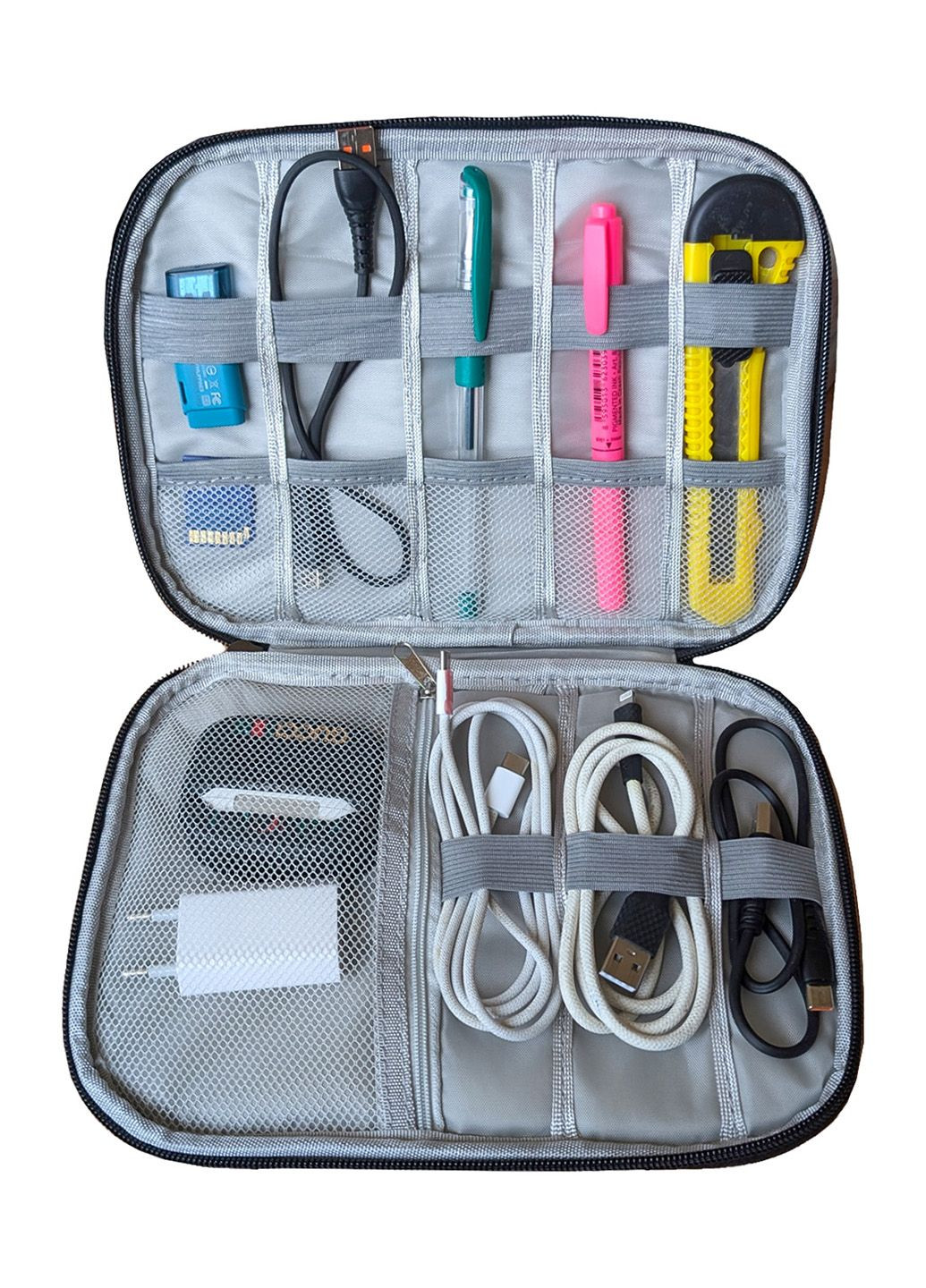 Органайзер для зарядок и мелкой электроники черный LoveYouHome 16,5х23,5х2 см Love You (336493564)