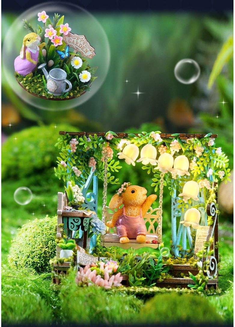 Румбокс 3D конструктор Казковий сад Fairytale Garden Інтер'єрний в колбі B-113 No Brand (362452825)