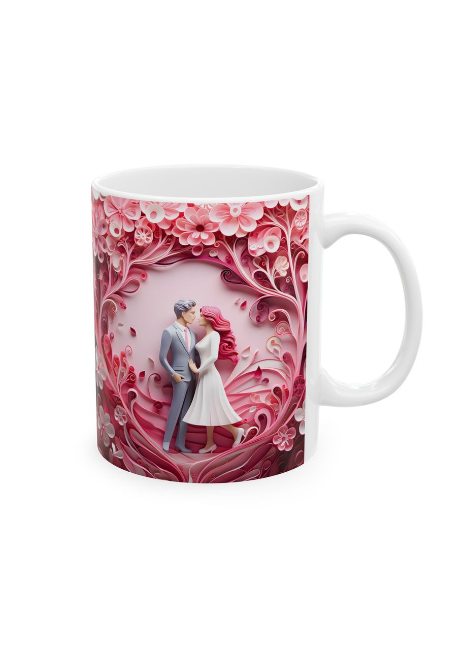 Керамічна чашка з дизайном "Пара закоханих"-1 No Brand (368671684)