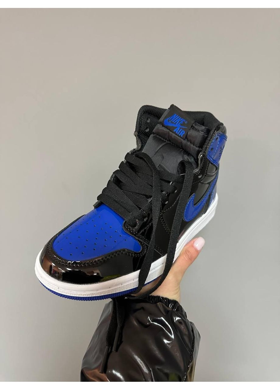 КРОСІВКИ ЖІНОЧІ NIKE AIR JORDAN HIGH PATENT ROYAL BLUE НАЙК АІР ДЖОРДАН No Brand білі демісезони (368855943)