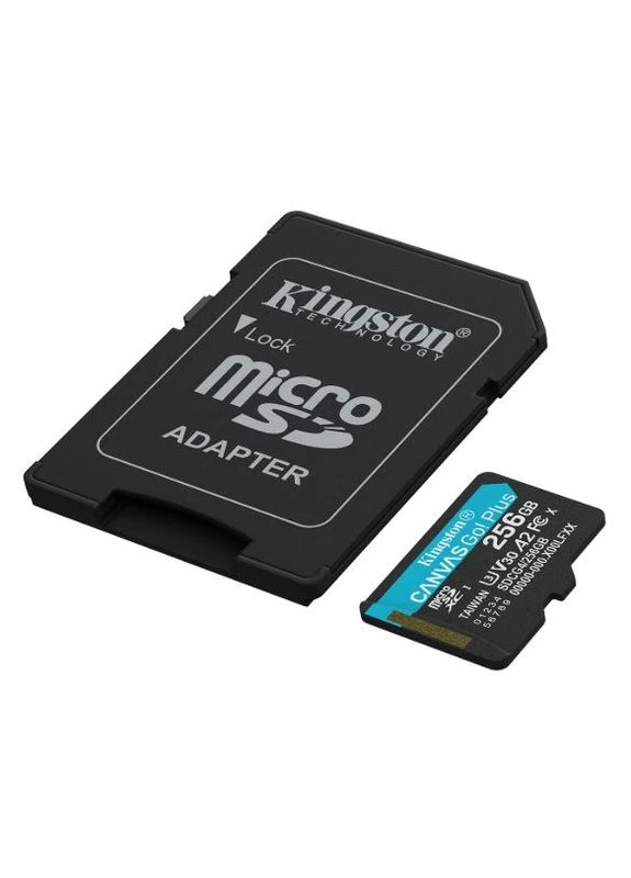 Карта памяти microSDXC 256GB UHS-I U3 V30 + SD-адаптер (SDCG4/256GB) Kingston (364874765)