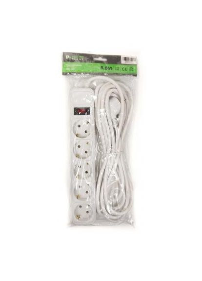 Сетевой фильтр питания 5 м, 5 розеток, евростандарт (JY1056/5) (PPSA10M50S5) PowerPlant (306618219)