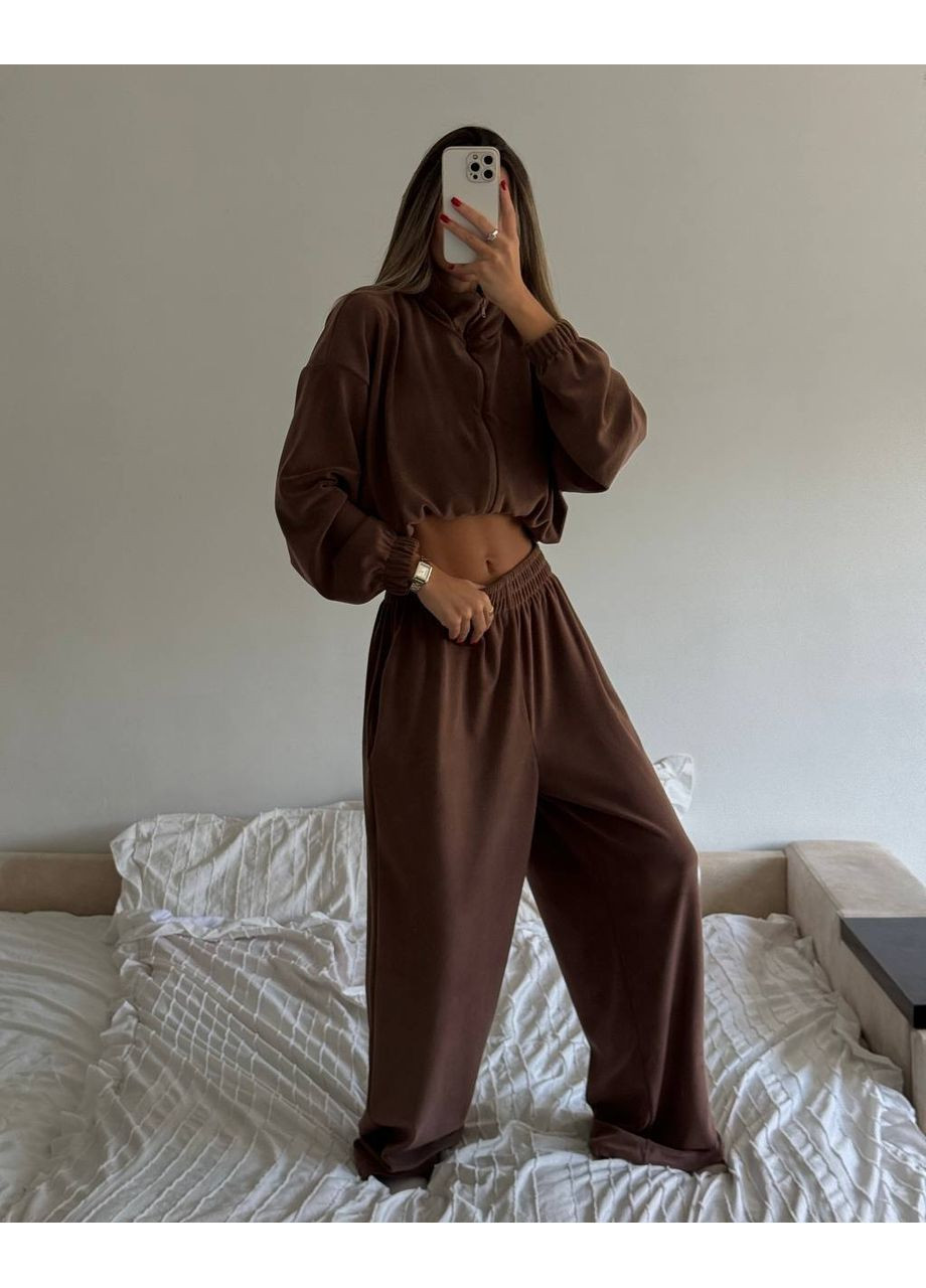 Костюм з турецького поларфлісу з кулісками на кофті та штанах | Заміри в описі DK/DL Мода без кордонів (361929438)