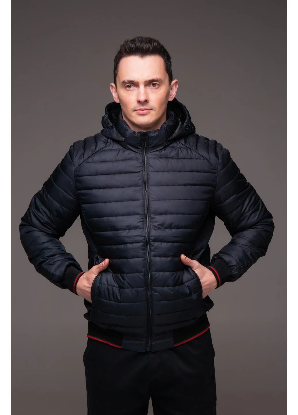 Синя демісезонна куртка чоловіча демісезонна No Brand