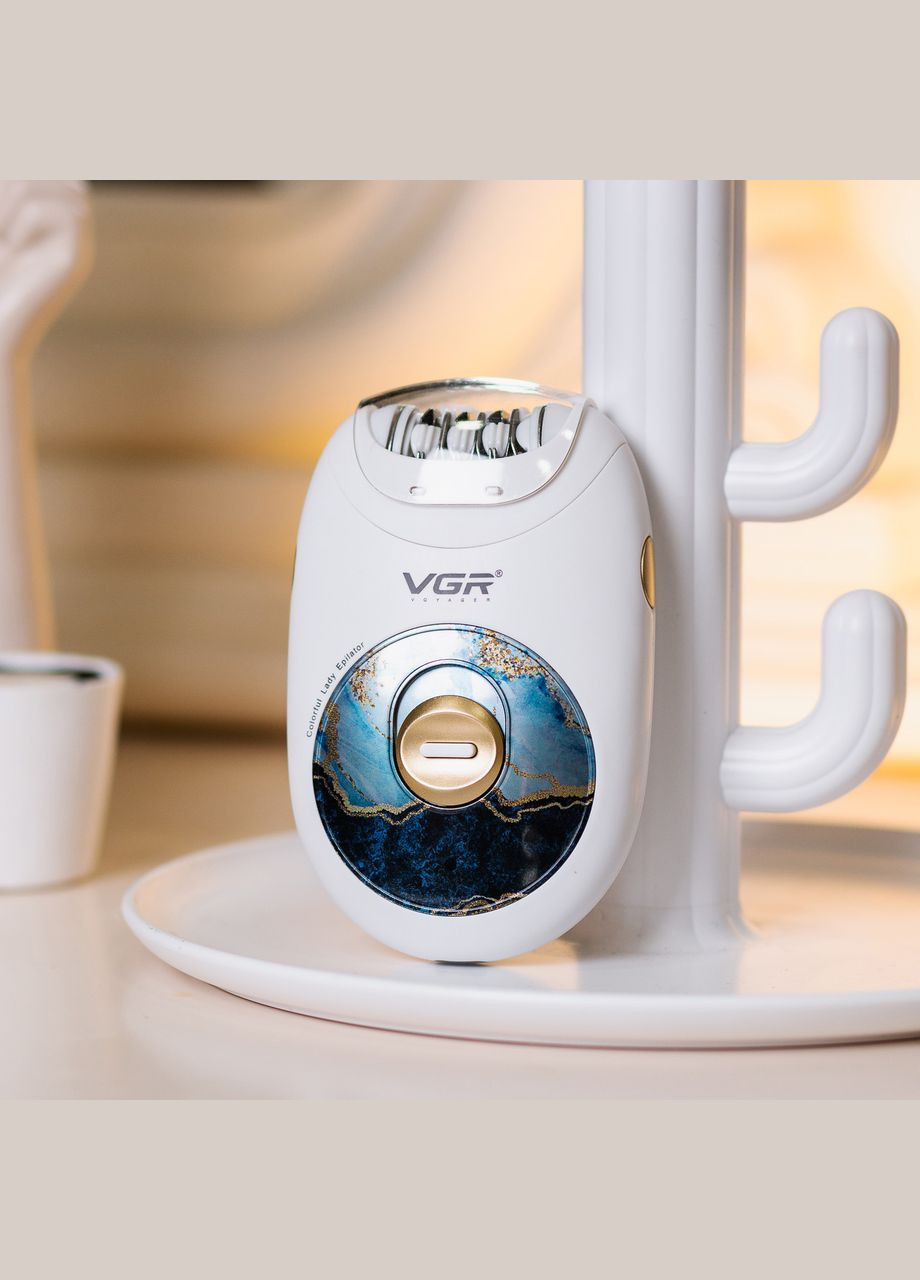 Эпилятор женский V-706 аккумуляторный, синий VGR (315636630)