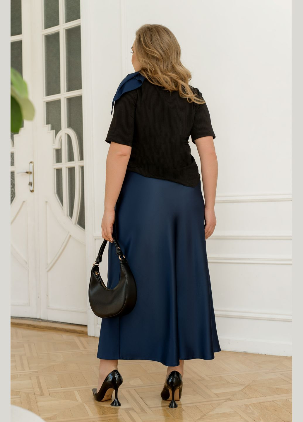 Синяя однотонная юбка Minova