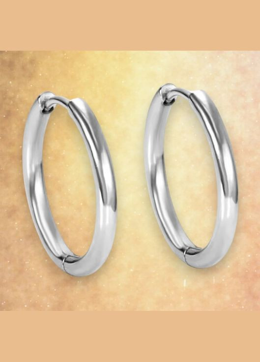 Чорні чоловічі сережки в стилі панк з нержавіючої сталі: сережки кільця Ланс №2 пара Liresmina Jewelry (322605443)