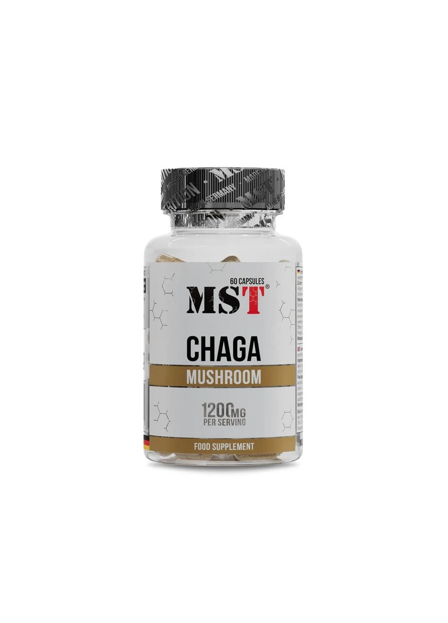 Чага Chaga Mushroom 1200 мг 60 капсул MST (361117697)