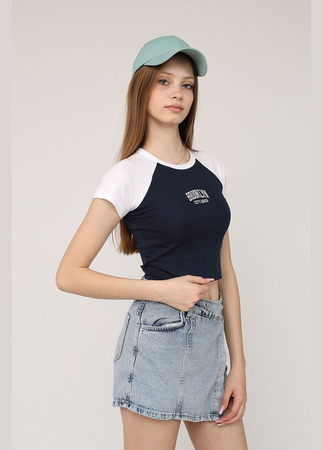 Футболка с коротким рукавом женская цвет темно-синий CB-00275573 Divon - (330357929)