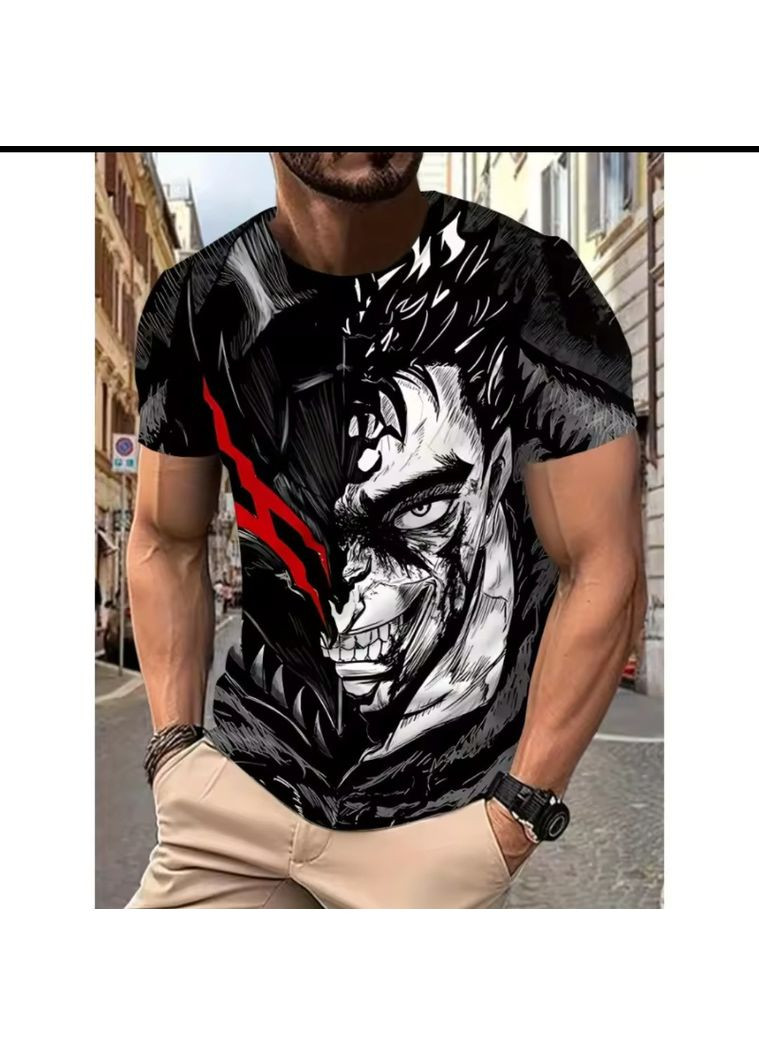 Крута футболка з анімє малюнком Берсерк. Футболка з берсерком розмір М, XXL No Brand (366871120)