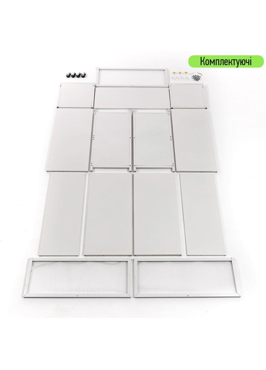 Шкаф мобильный для хранения раскладной трехъярусный из стали светло-серый 70*36*112,8см SW-00002116 Sticker Wall (330018176)