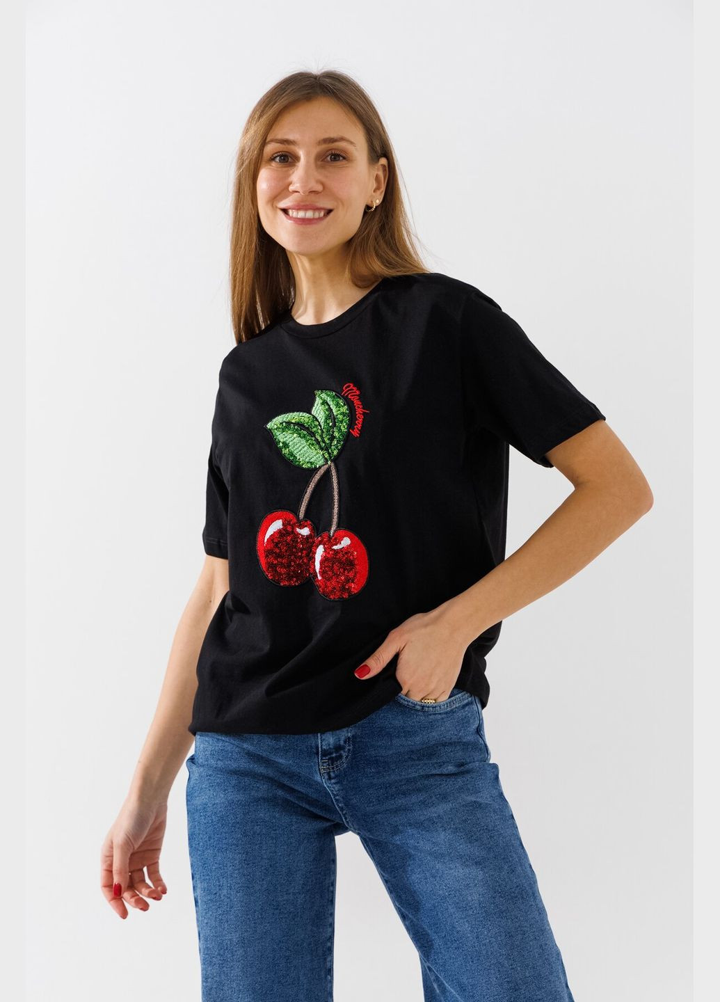 Футболка с принтом женская PT-33 Черный shop (2000990689481) On me - (316588214)