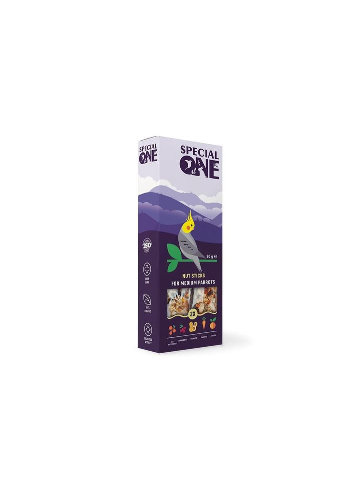 Палочки Speciаl One «Ореховые» для средних попугаев, 90 г Special One (355256901)