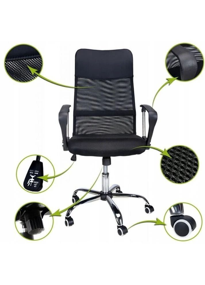 Крісло офісне на колесах Manager чорне (41000006) Bonro (334008317)