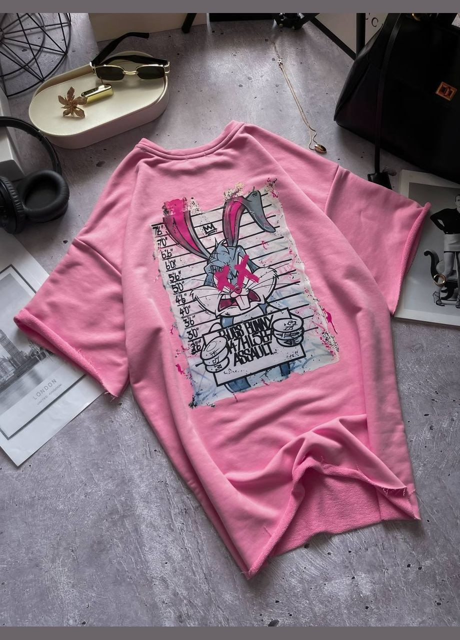 Женская футболка оверсайз с принтом на спине. MonCher - (346474809)