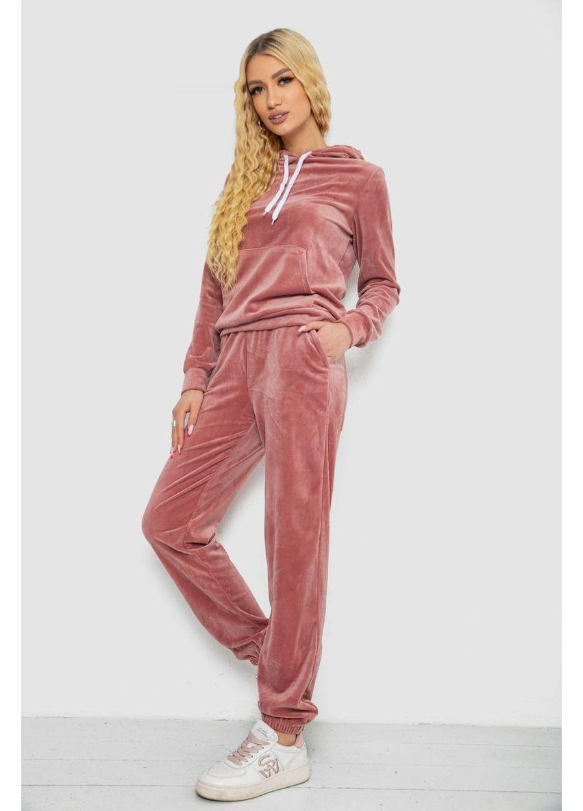 Спортивный костюм женский велюровый, цвет черный, 238R58570 Ager (362504379)