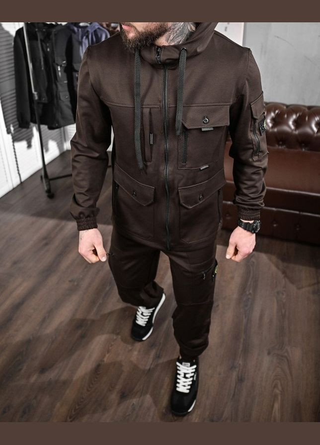 Стильний спортивний костюм чоловічий коричневий Stone Island (326990257)