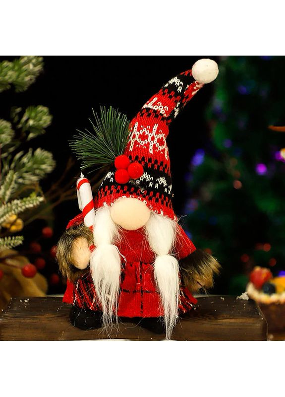 Игрушка гном А6-9 Red 24 см рождественская для праздничного декора 20 шт. Lesko (371872607)