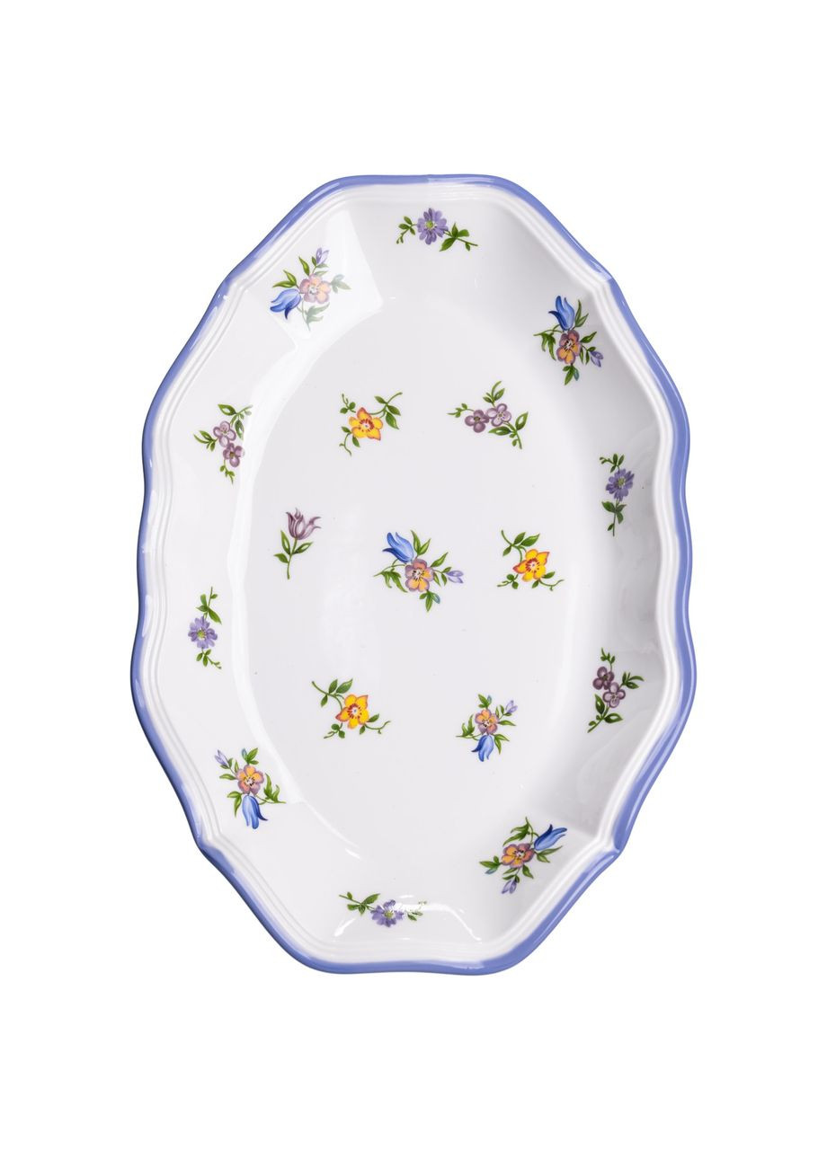 Столовый набор посуды тарелок и чашек 32 предмета на 6 персон Retro Floral фарфоровый, обеденный столовый сервиз тарелок YY78-9A Yiwu (369473066)