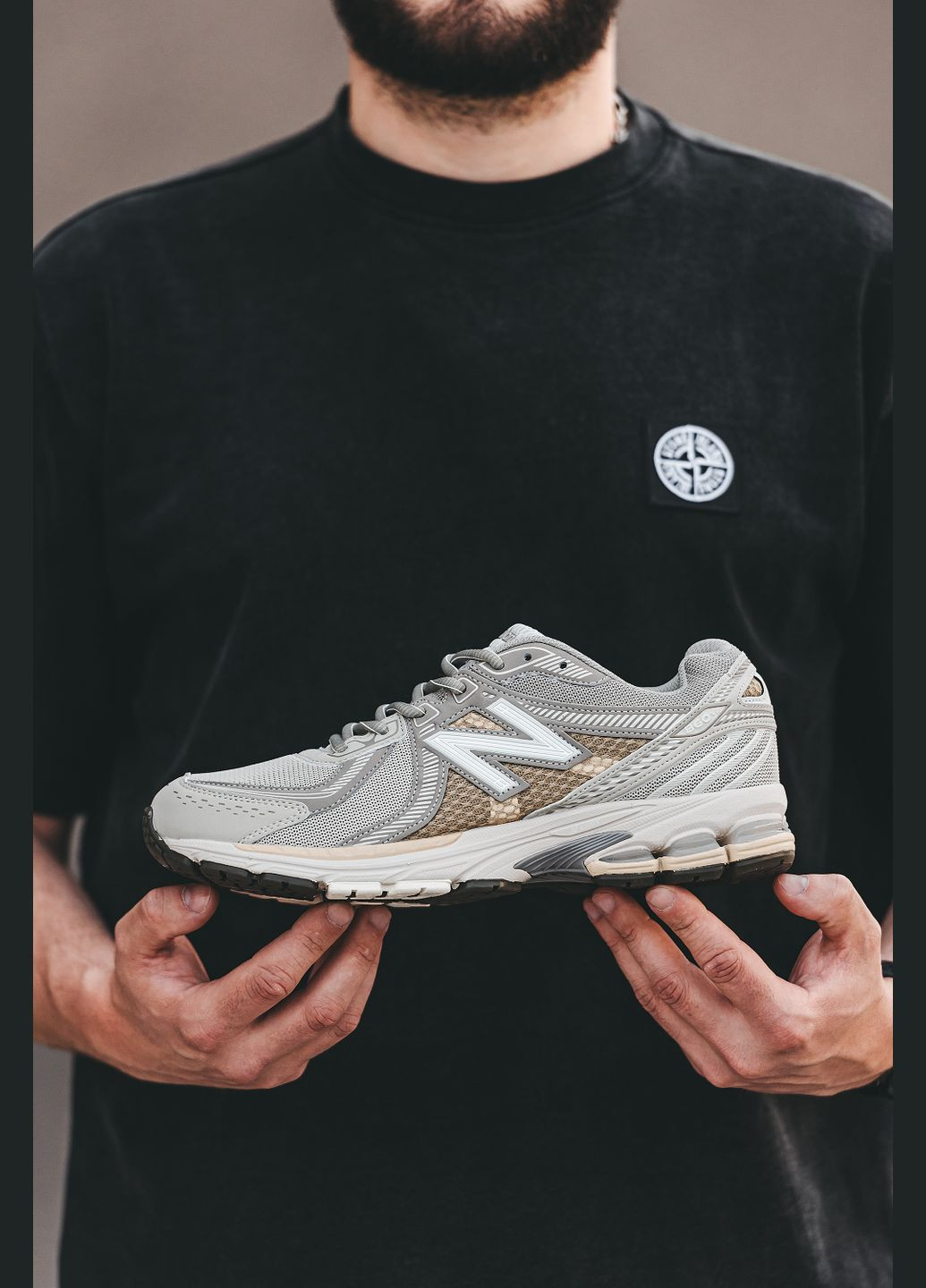 Сірі Осінні кросівки чоловічі New Balance 860v2