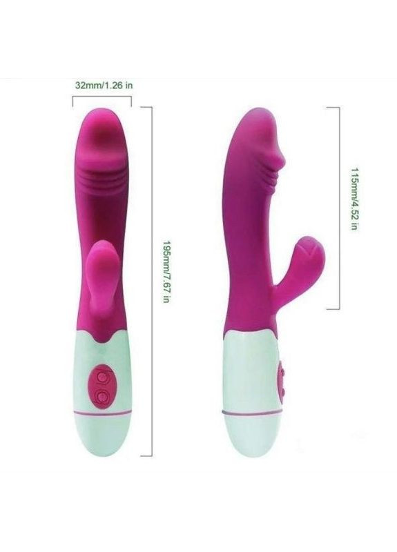Жіночий кліторальний вібратор фалоімітатор Lover зі стимулятором точки G No Brand (340914286)