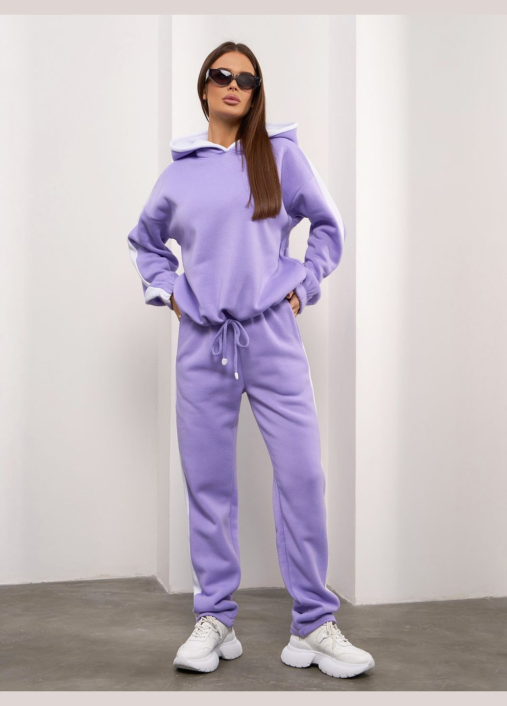 Стильний костюм на флісі з капюшоном No Brand (313245007)