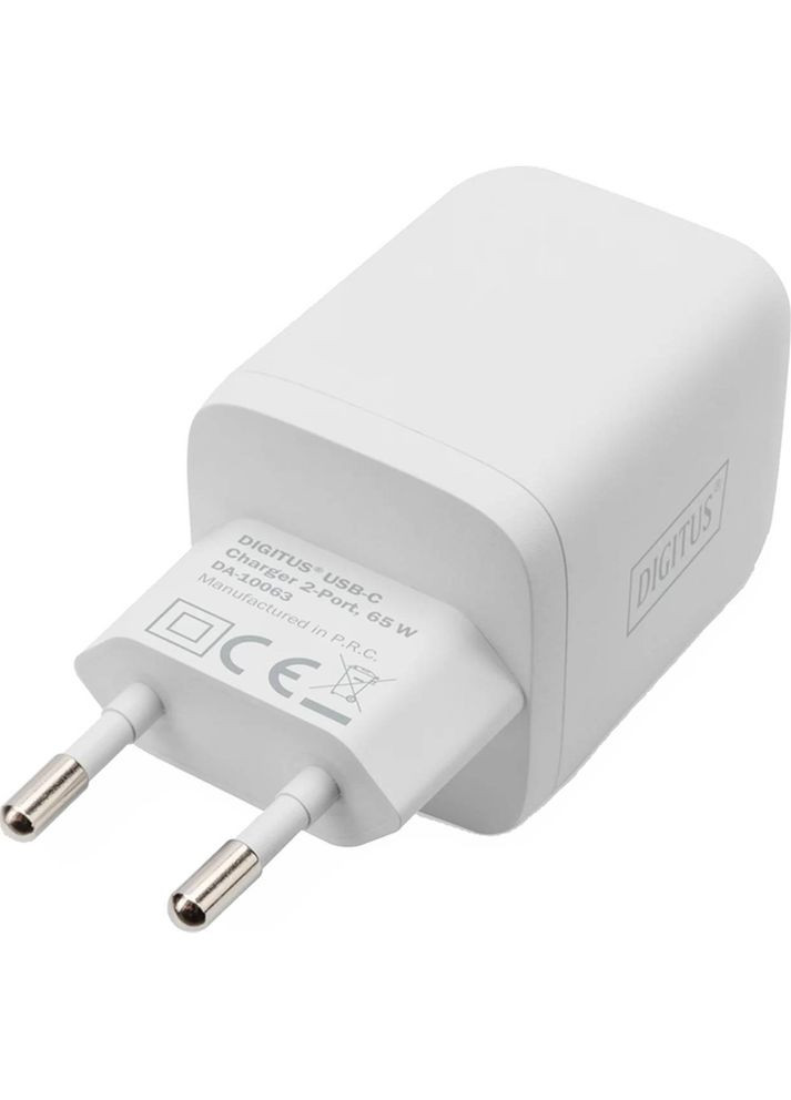 Зарядний пристрій 2 х USB-C 65W White (DA-10063) Digitus (322907523)