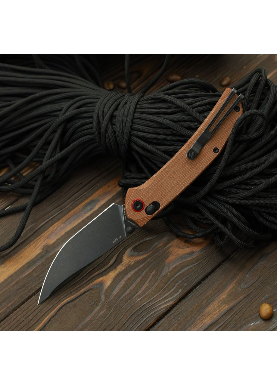 Ніж Складаний SRM Asika 411L-MN (14C28N, Micarta) Axis (361148950)