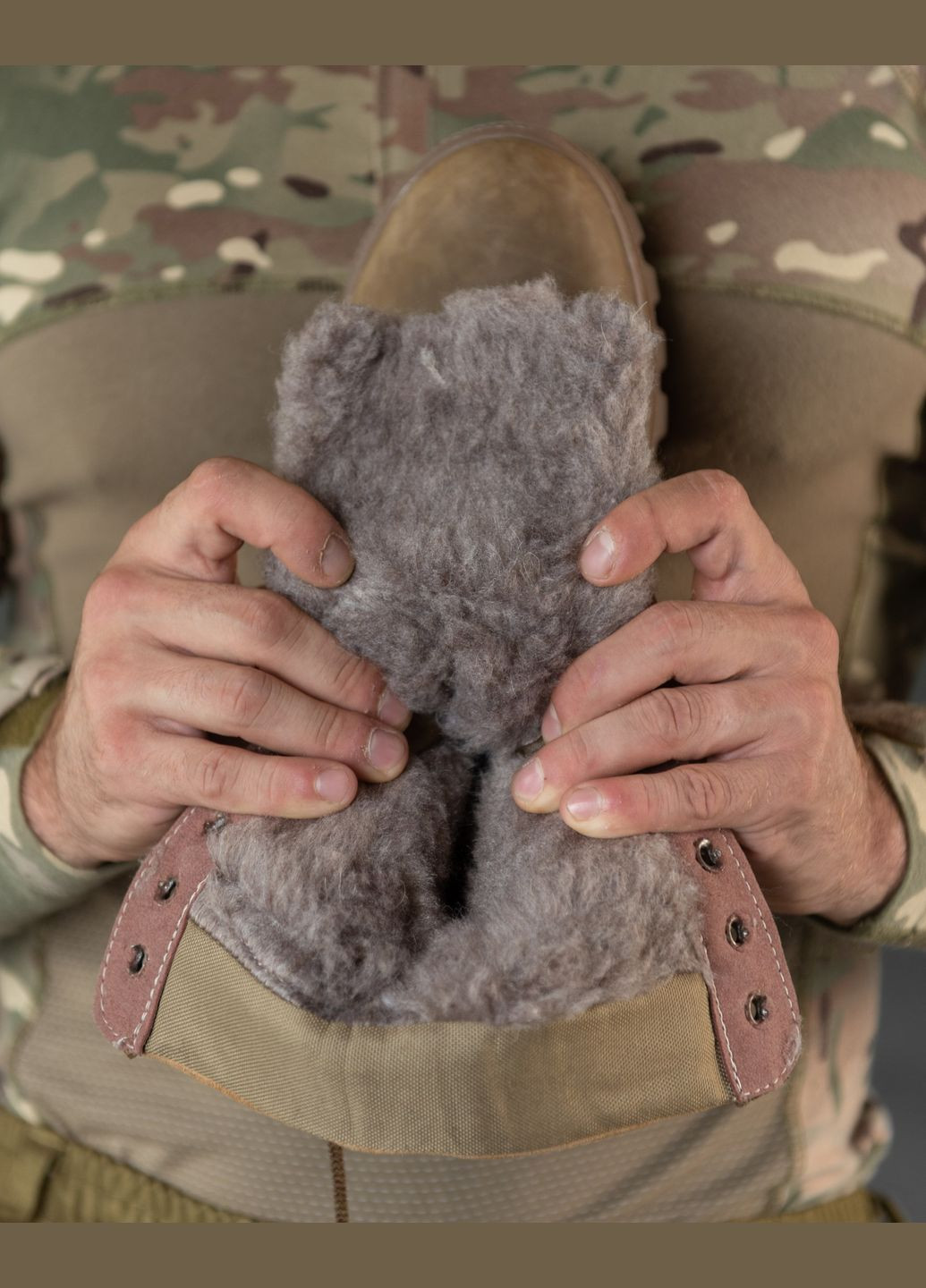 Тактичні зимові черевики на флісі койот No Brand (305076290)