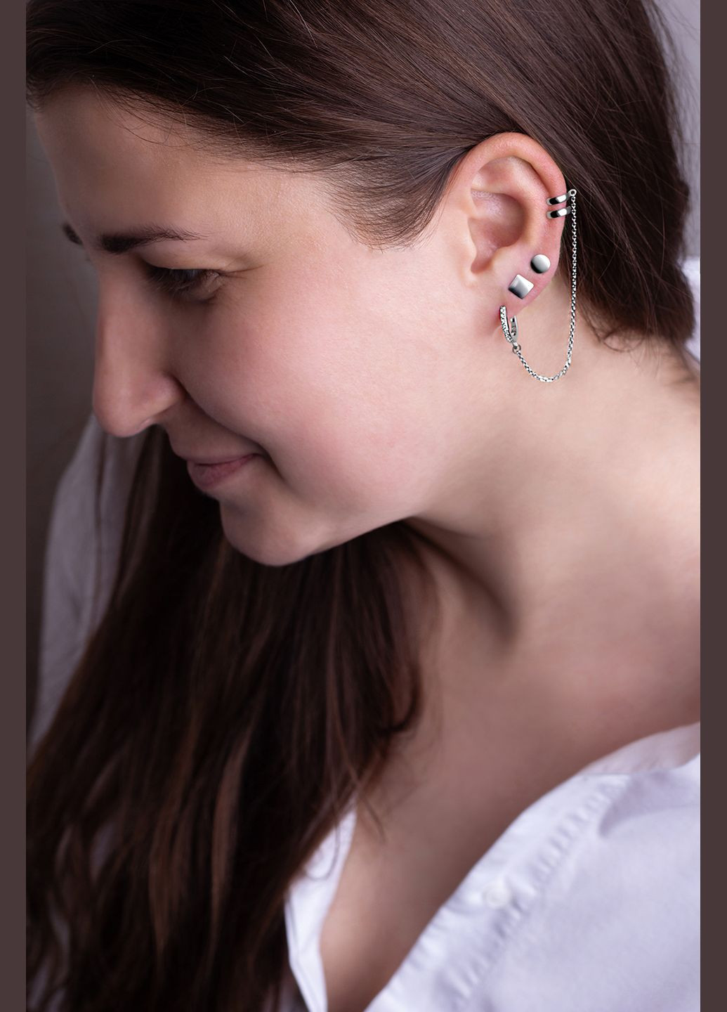 Серебряные серьги-гвоздики (4882) IRIJ (331017086)