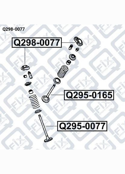 Рокер клапана Q298-0077 Митсубиси Лансер, Galant, Colt 1983-2012 OEM MD150266 Q-FIX (360504095)