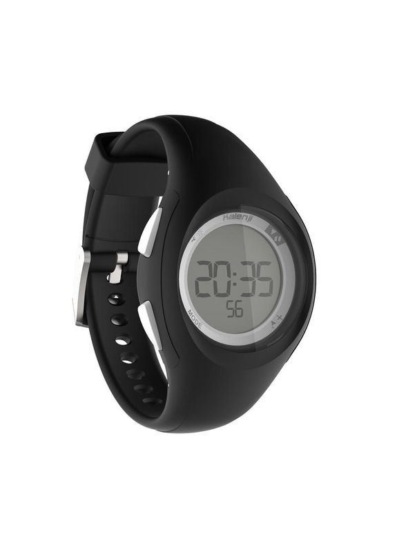 Спортивний Годинник - Секундомір для Біга 200W Водонепроникні 50м Жіночі Чорні Kalenji (348117269)