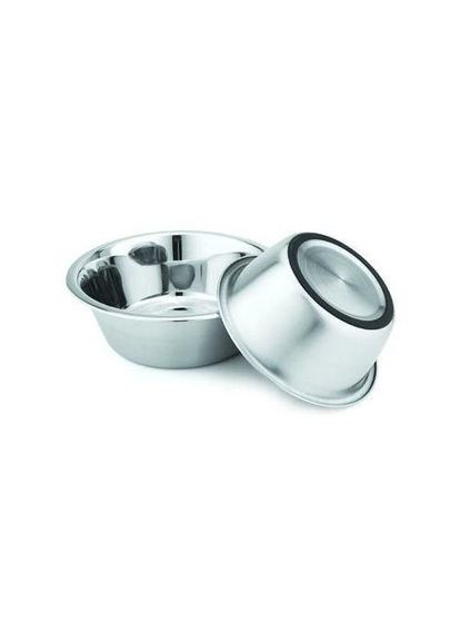 Миска SWI металева з гумовим кільцем для собак, 2.83 л Swastik Industries (362617984)