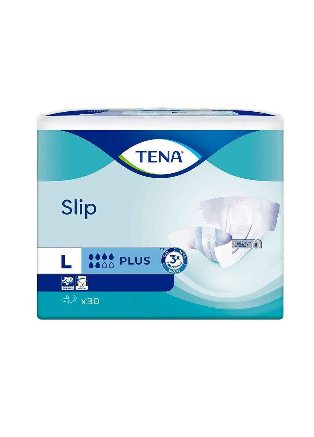 Подгузники взрослые 6крап. Slip Plus Large L 30 шт ТМ Tena (303631450)