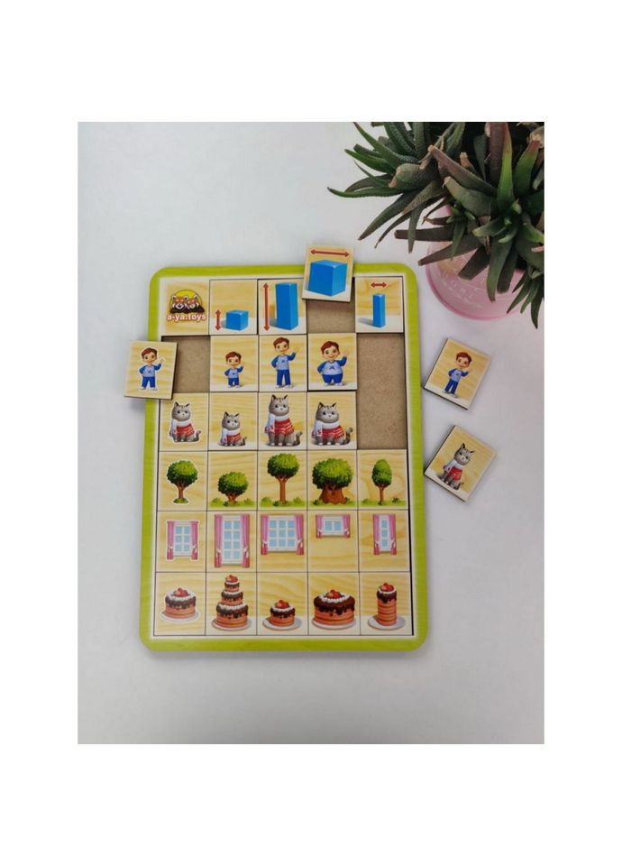 Дерев'яний пазл-сортер "Вкажіть розміри" (ПСФ103) PSF103, 29 плашок Ubumblebees (302010302)