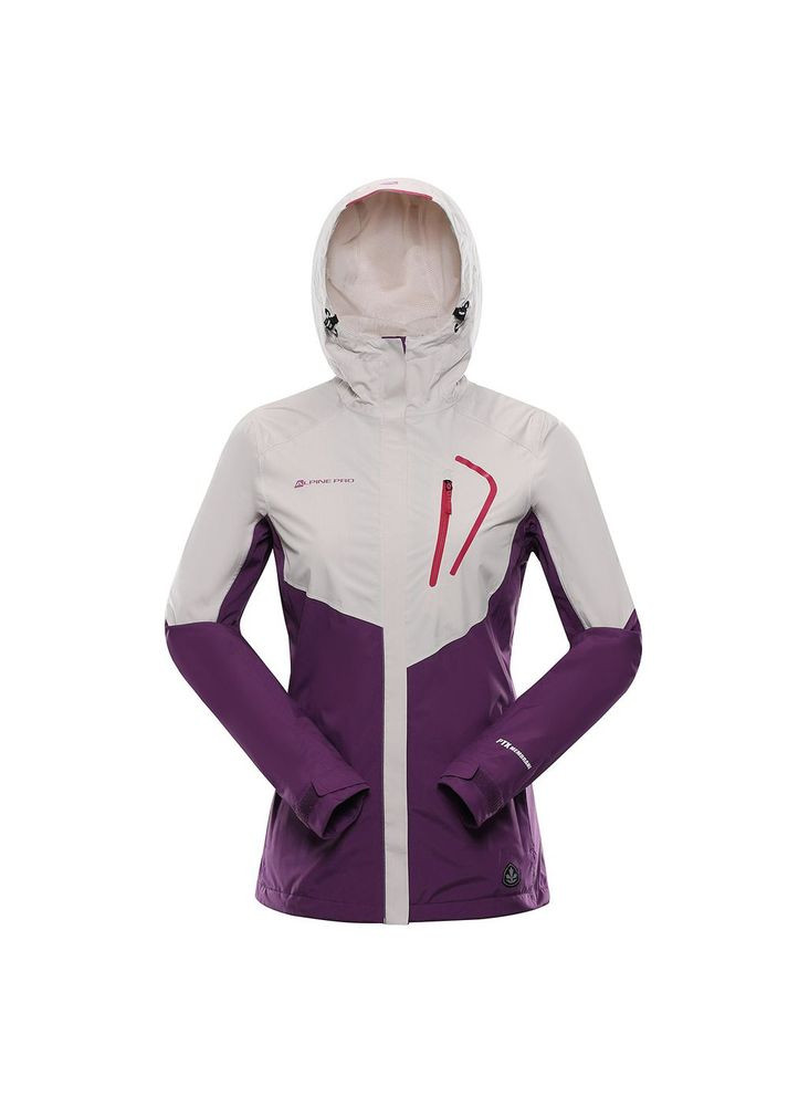 Комбинированная демисезонная куртка женская impeca woman серый-бирюзовый Alpine Pro