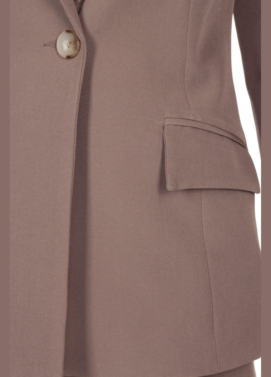 Пудровый женский женский пиджак с карманами (ll168020089) LadyLike - всесезон