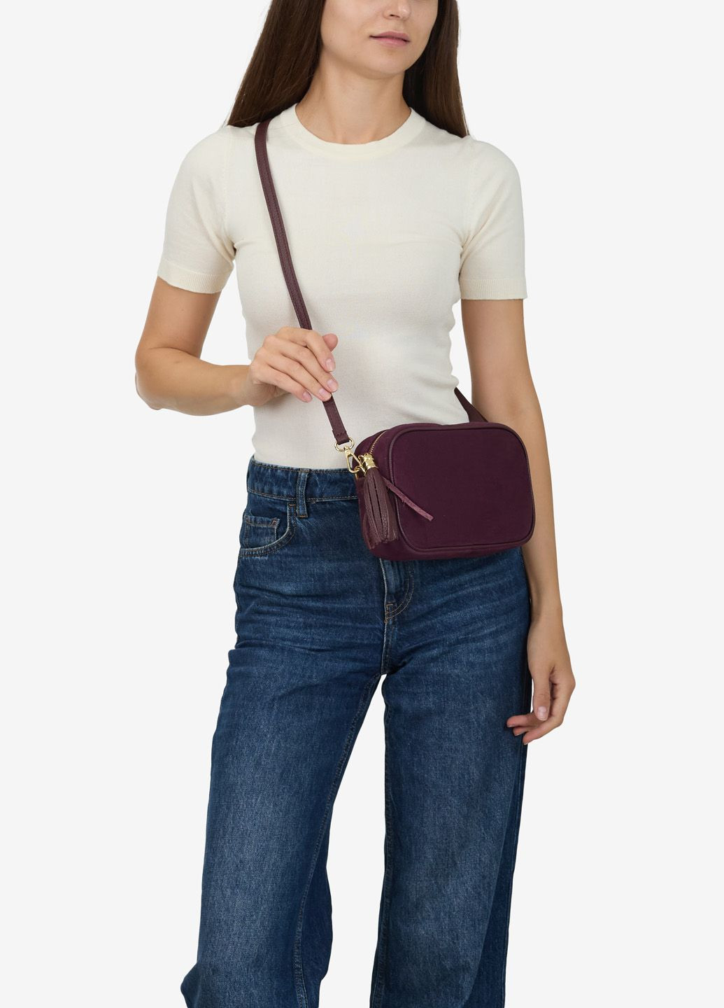 Сумка жіноча замшева крос-боді маленька Сrossbody Regina Notte (364673966)